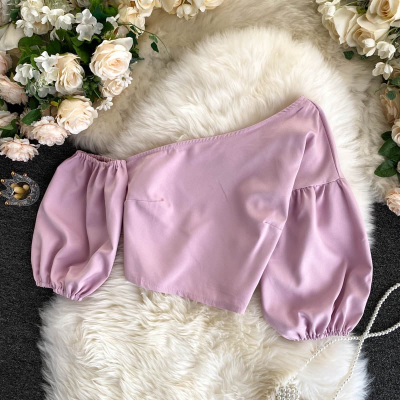 Oblique Collar Top 7
