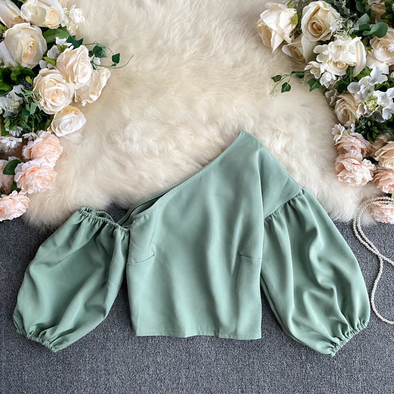 Oblique Collar Top 1