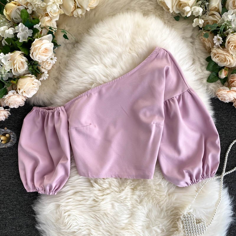Oblique Collar Top 8