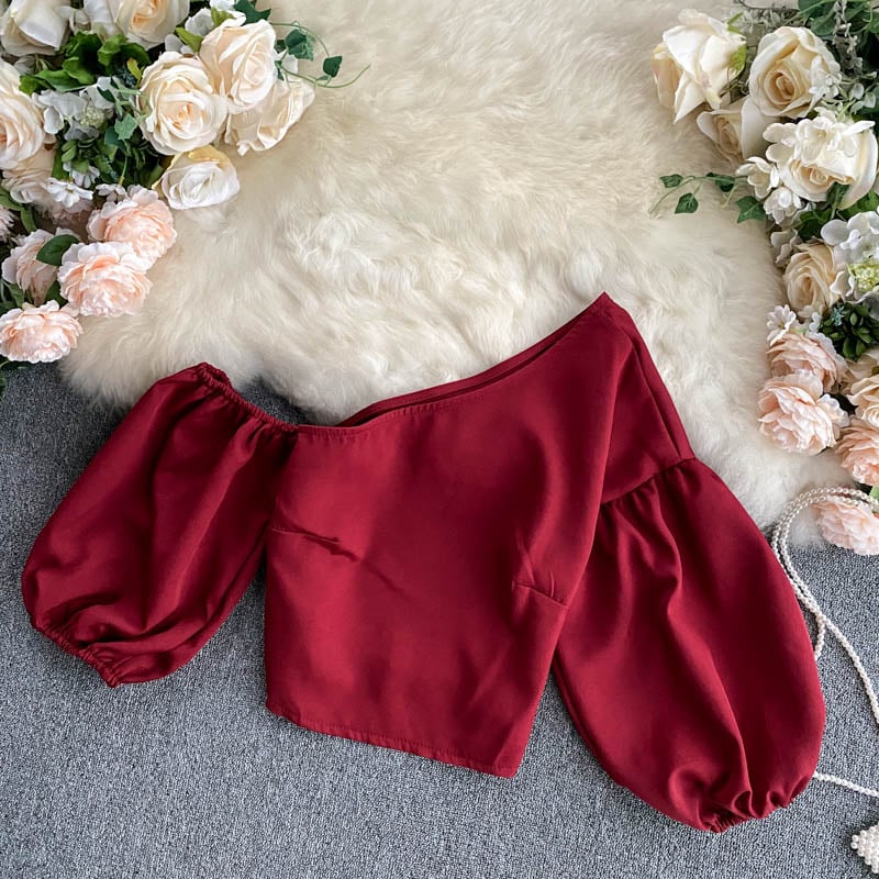 Oblique Collar Top 12