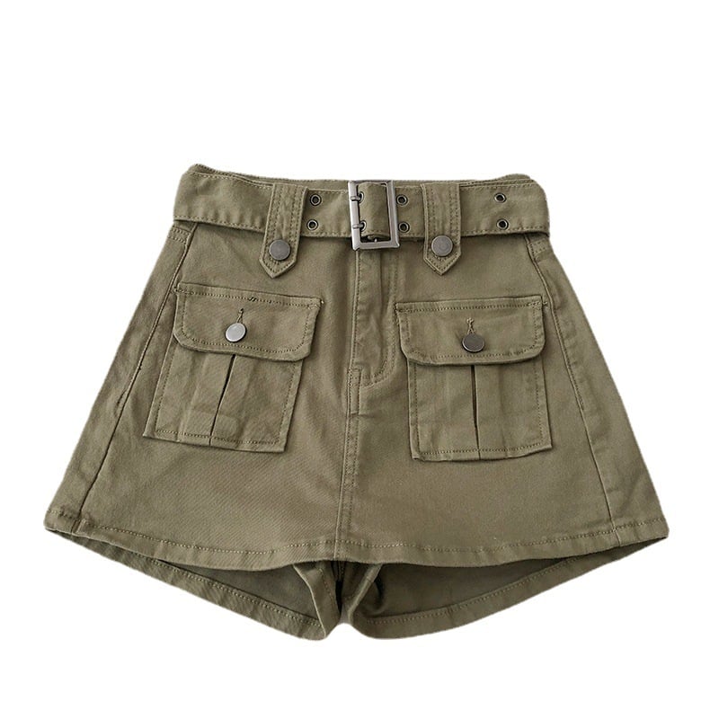 Women's Denim Skirt with Belt - Image 7