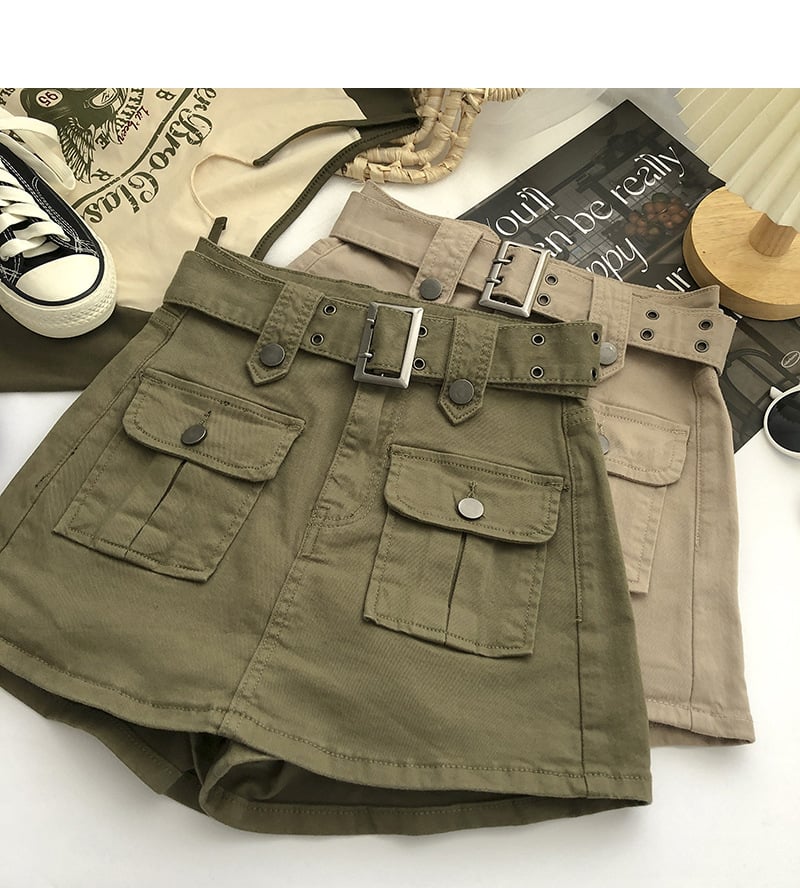 Women's Denim Skirt with Belt - Image 6