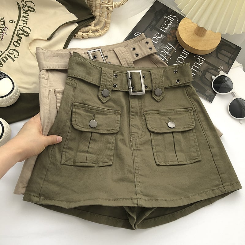 Women's Denim Skirt with Belt - Image 2