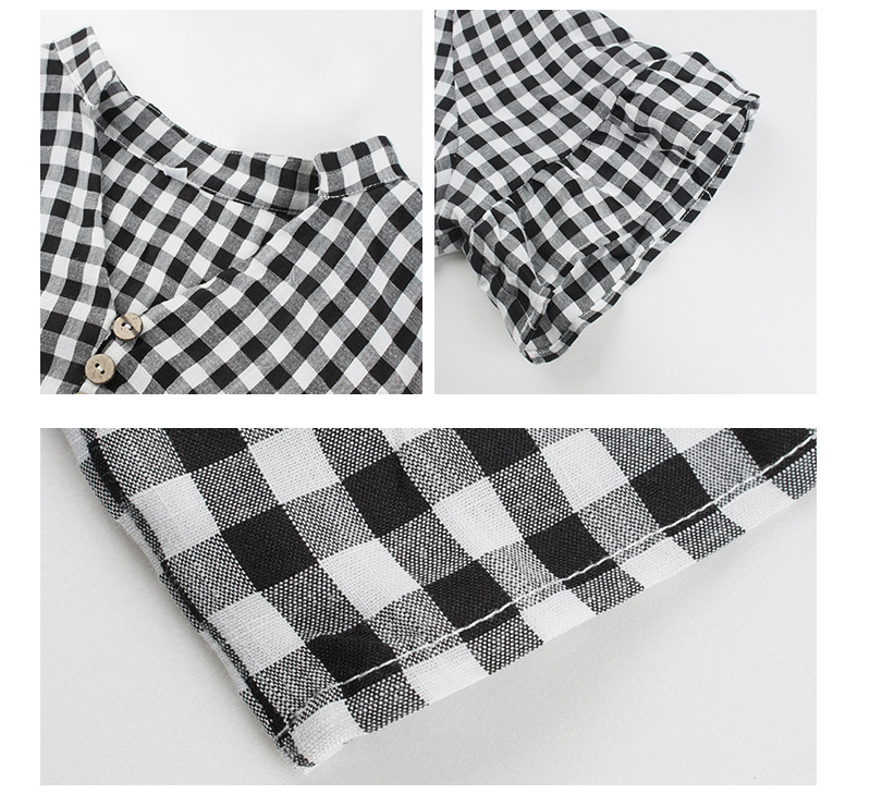 Plaid Stitching Dress 2