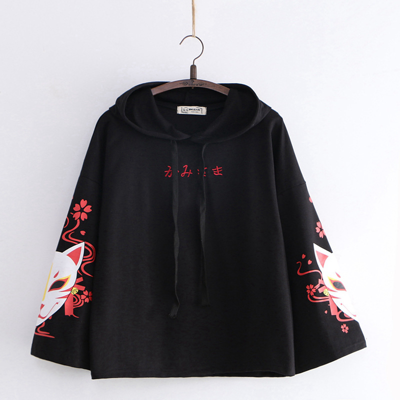Women's Long-sleeved Hooded Sweater - Detail View 1
