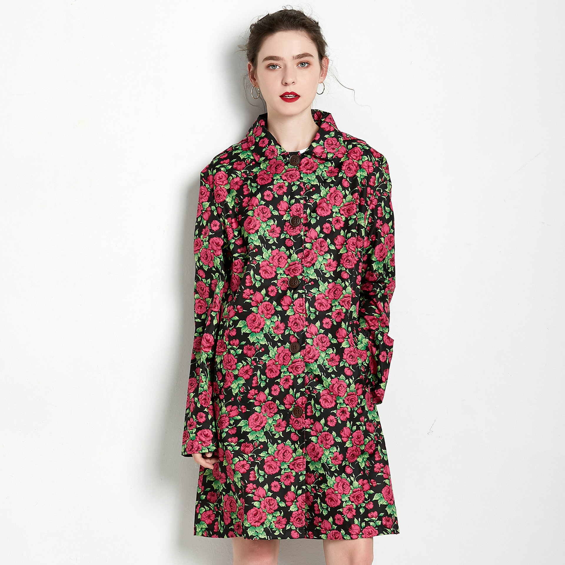 Rose Trench Coat Image 7