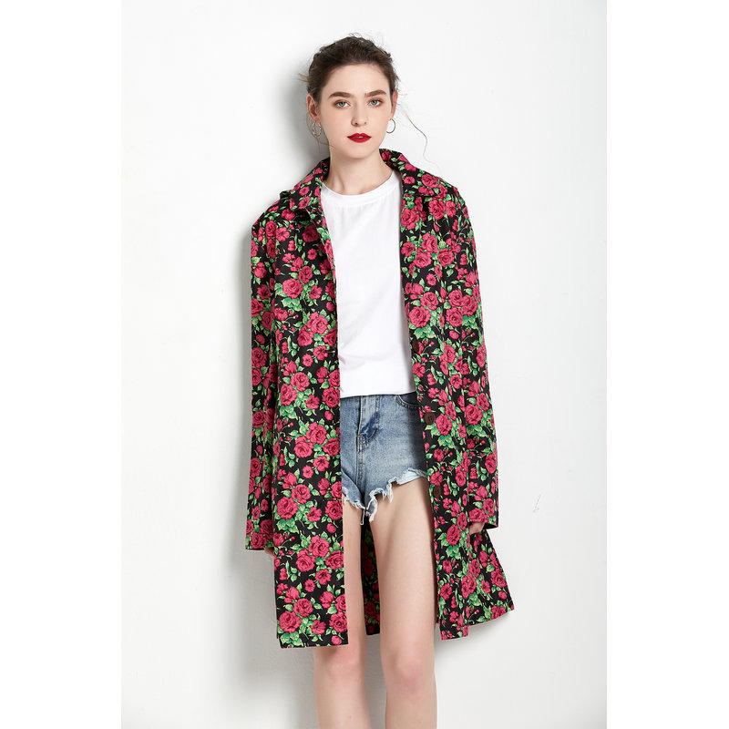 Rose Trench Coat Image 3