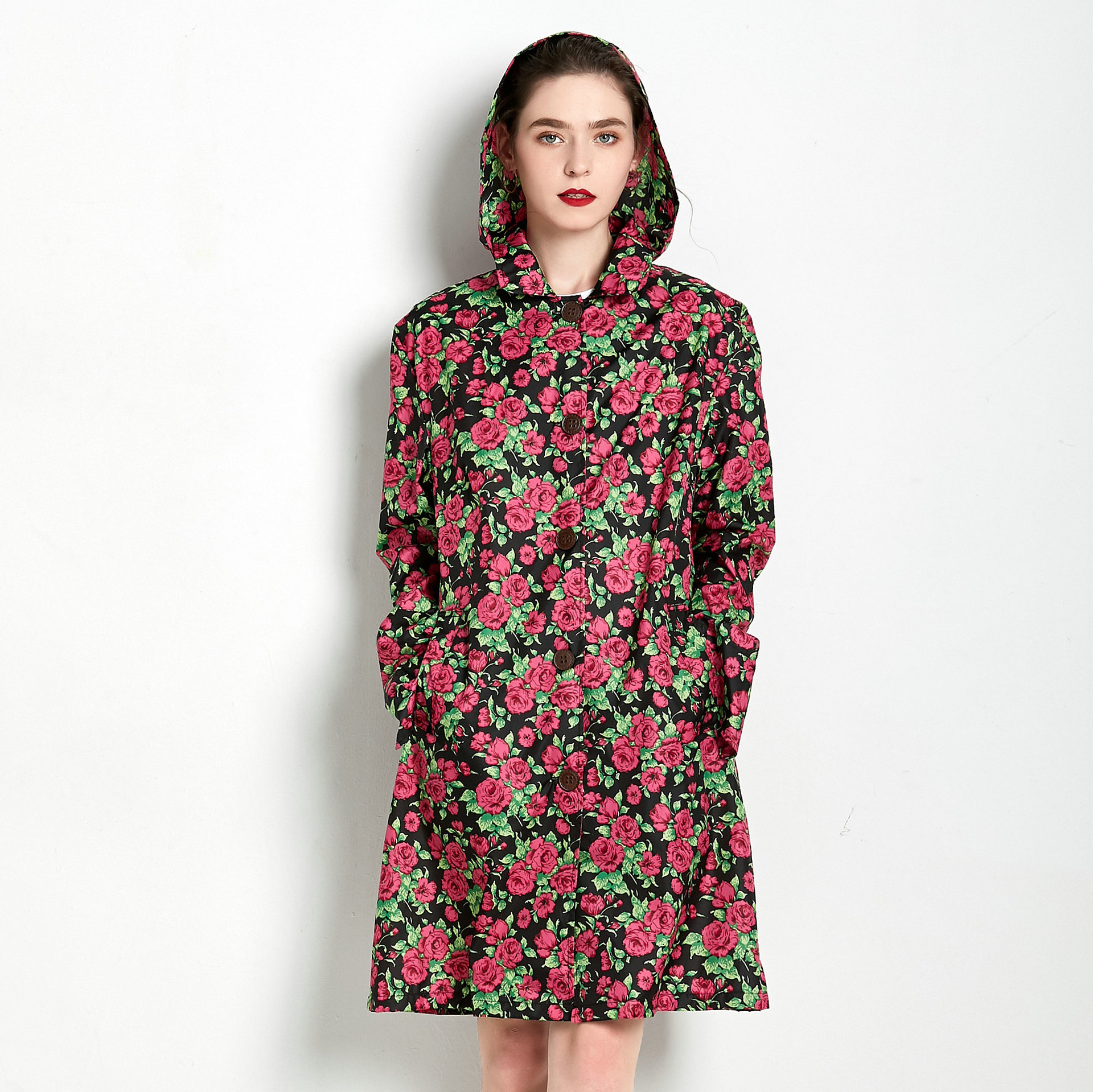 Rose Trench Coat Image 6