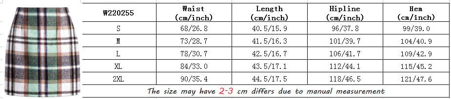 Women's High Waist Plaid Skirt 1