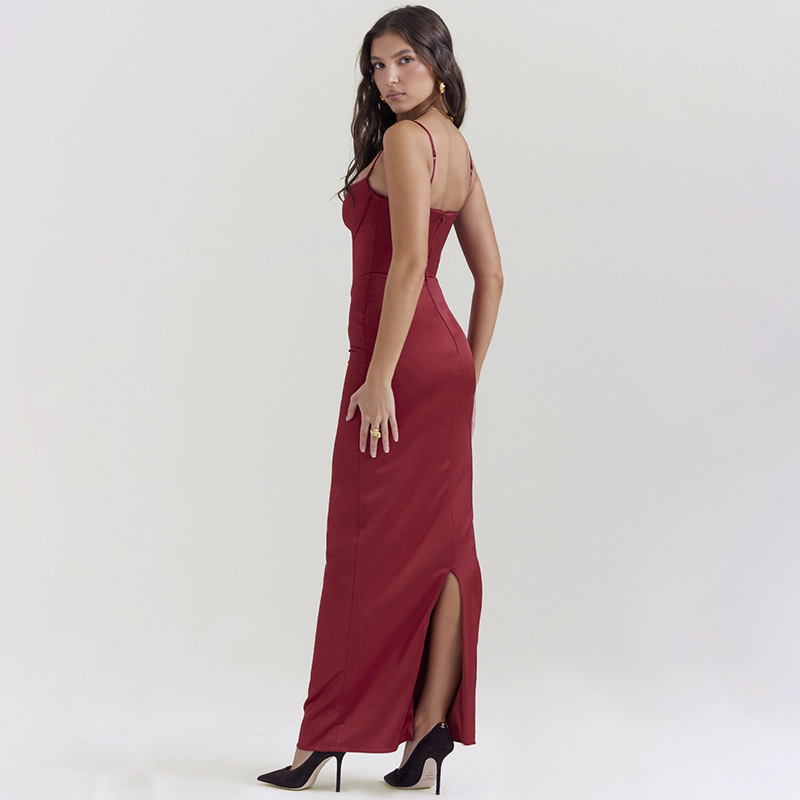 V-neck Strap Backless Dress 11