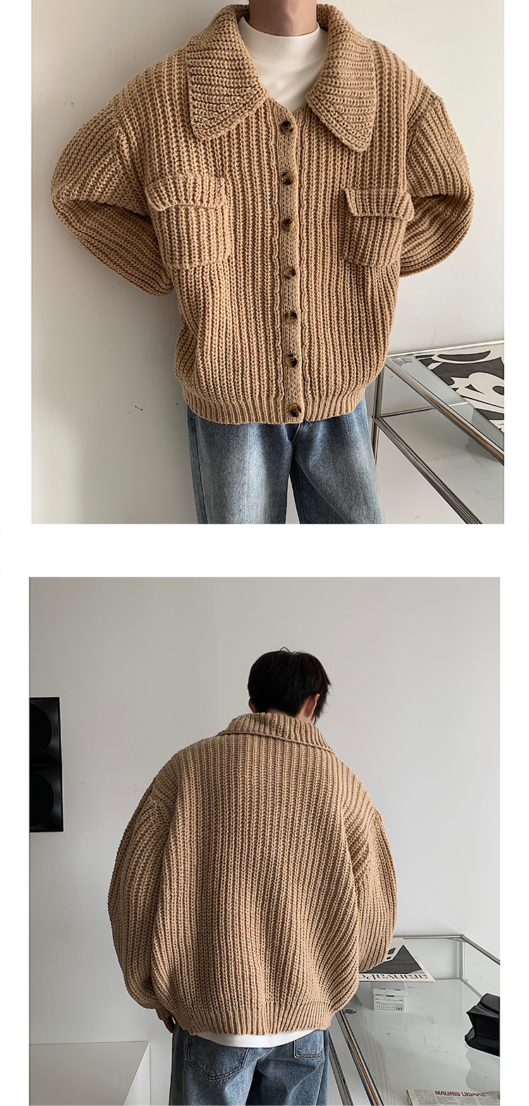 Retro Lapels Sweater Back View
