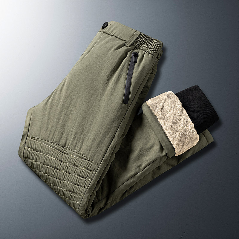 Lambswool Cotton Pants Dark Gray