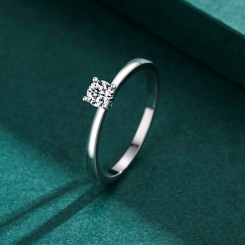 Modian S925 Sterling Silver Classic Four-claw Ring