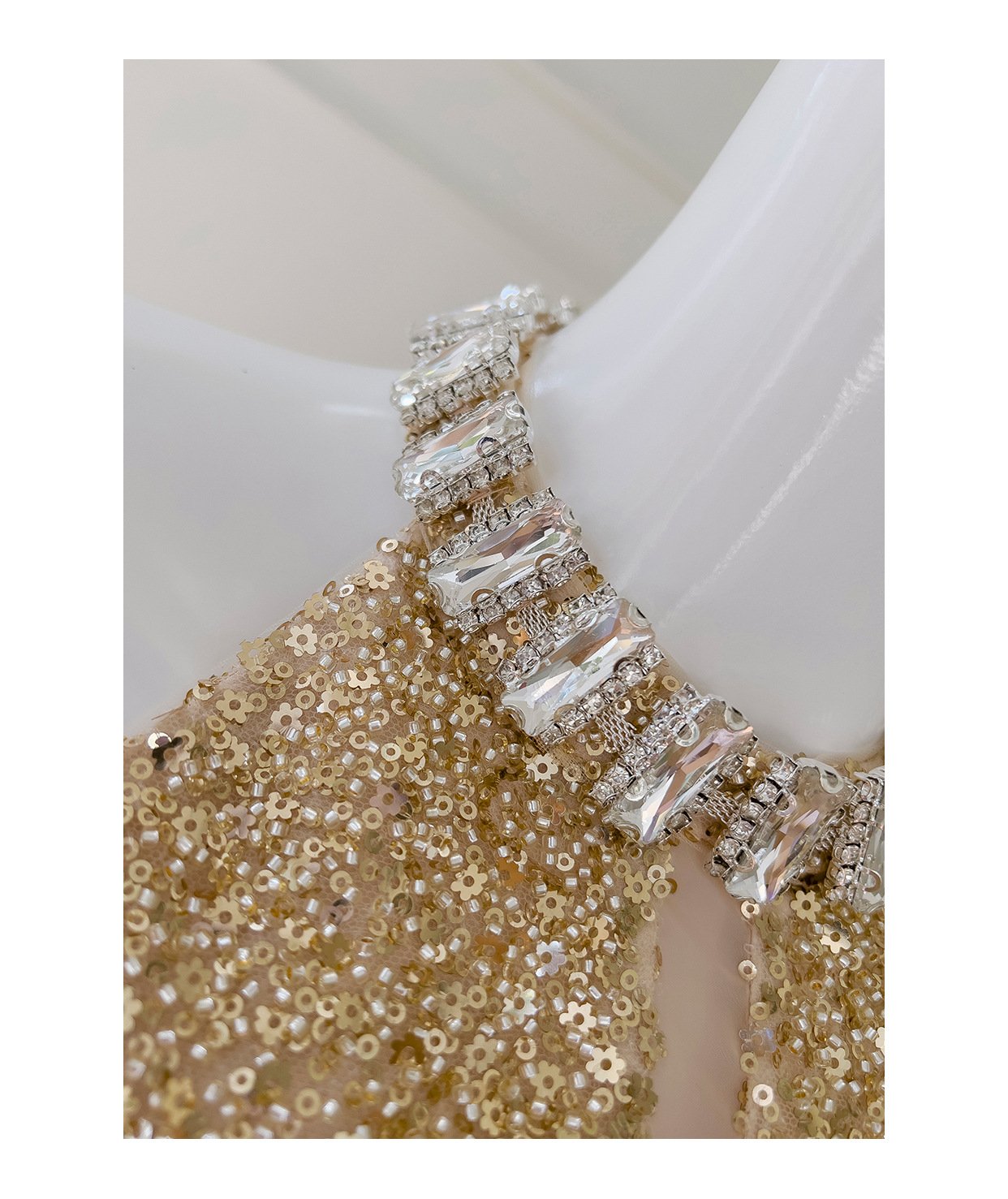 Sequin Gauze Long Dress - Lifestyle Image