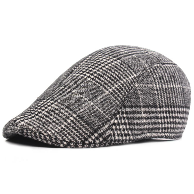 Men's New Fashion Cotton Beret in Dark Grey