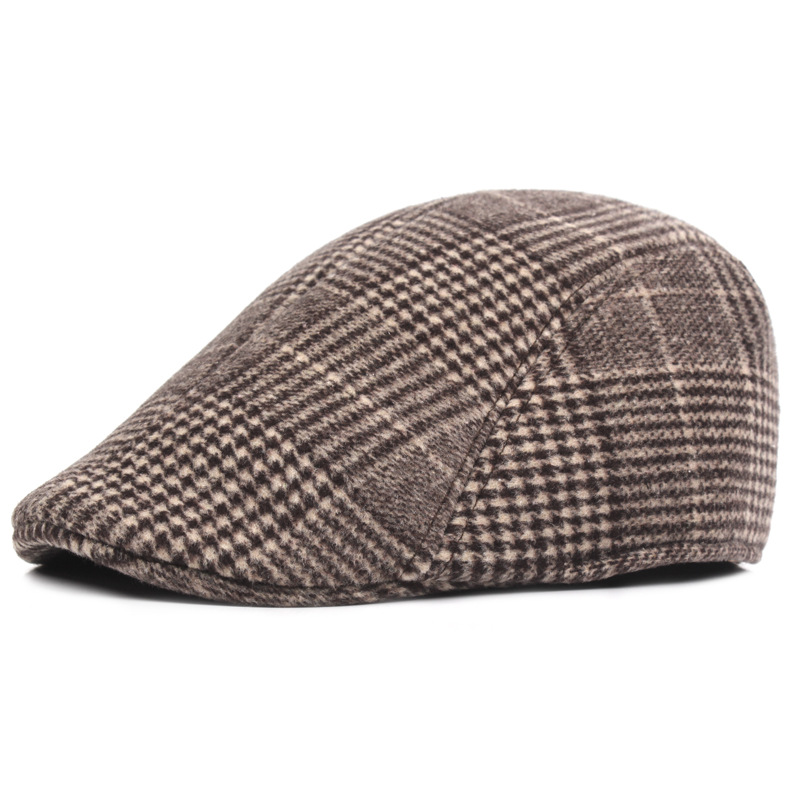Men's New Fashion Cotton Beret in Light Grey