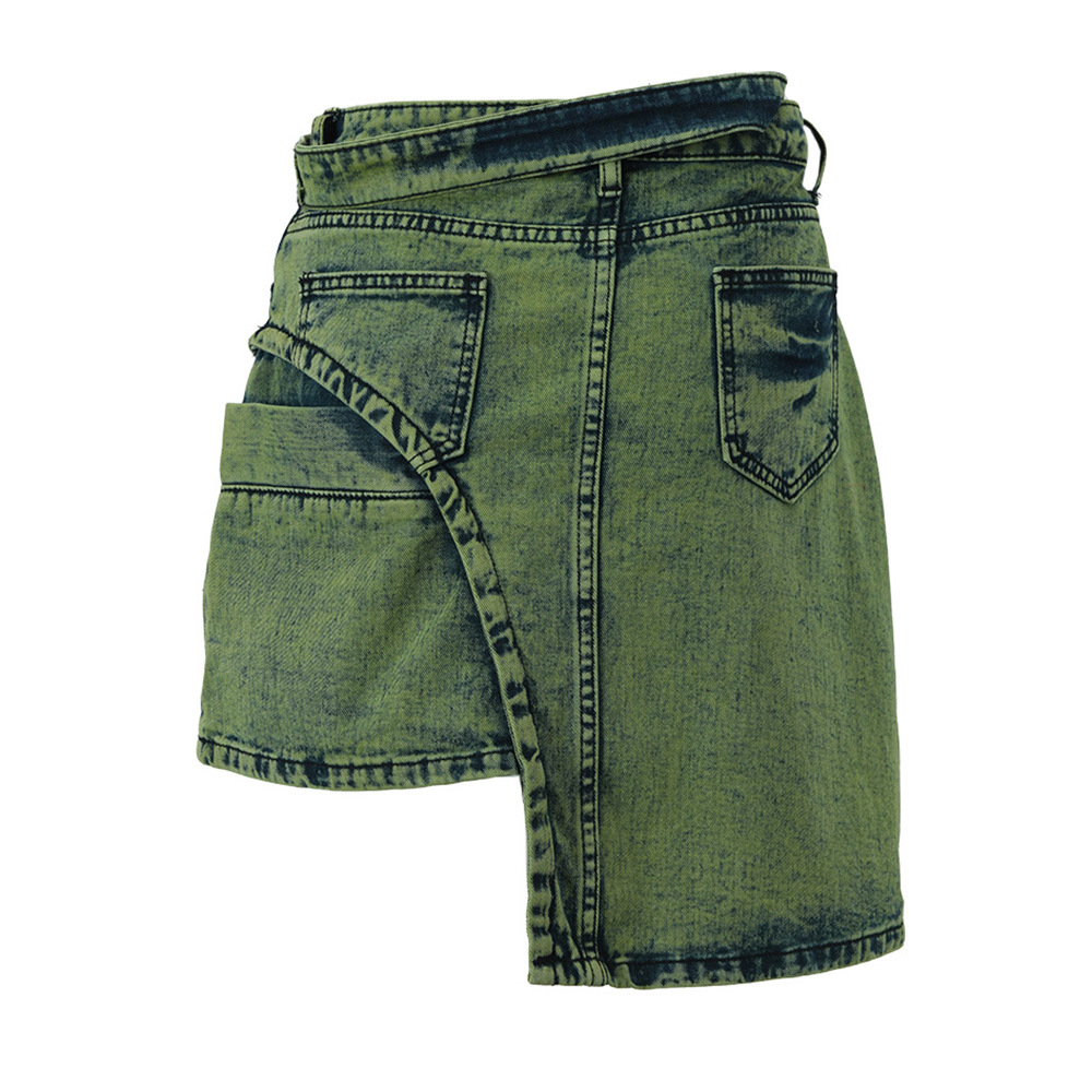 Irregular Design Denim Skirt 3