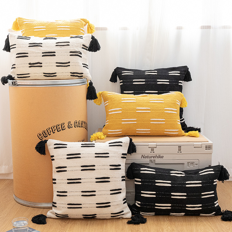 Bohemian Fringe Lines Pillow Cover Image 2