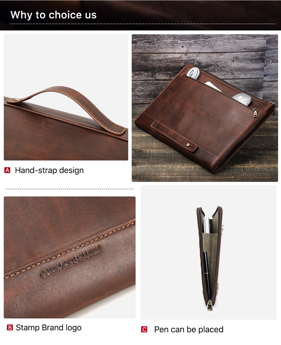 Crazy Horse Leather Laptop Bag - Leather Quality