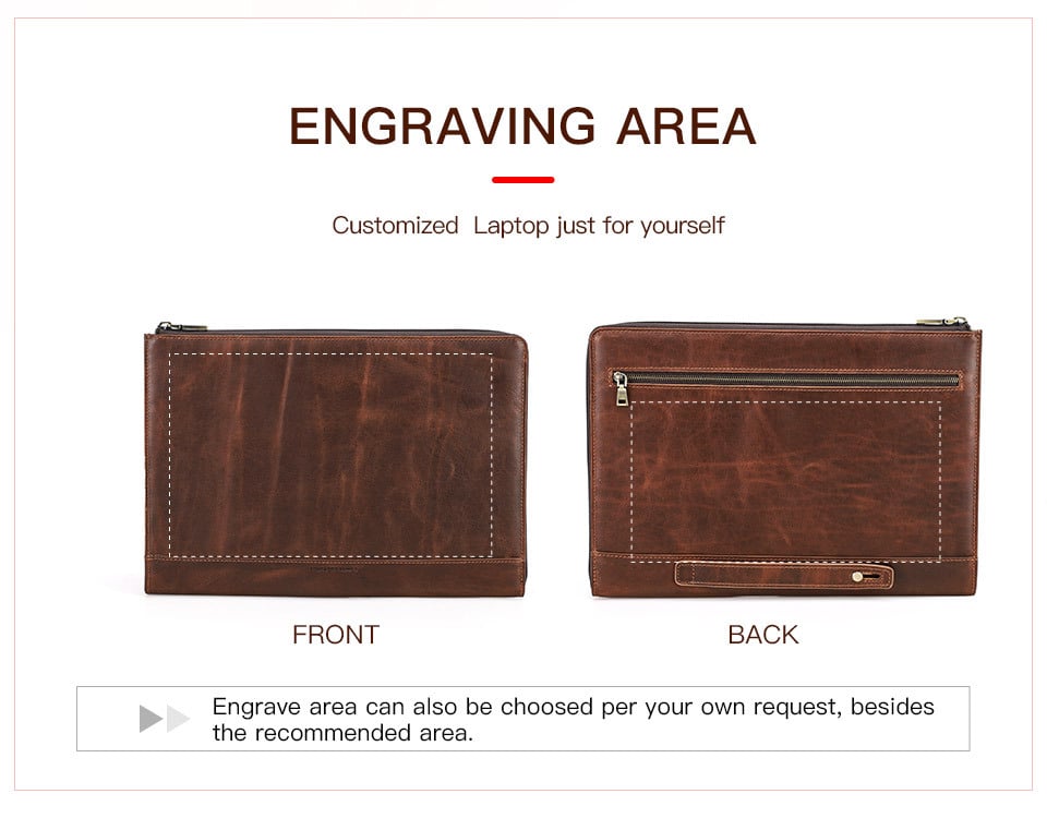 Crazy Horse Leather Laptop Bag - Commuter View