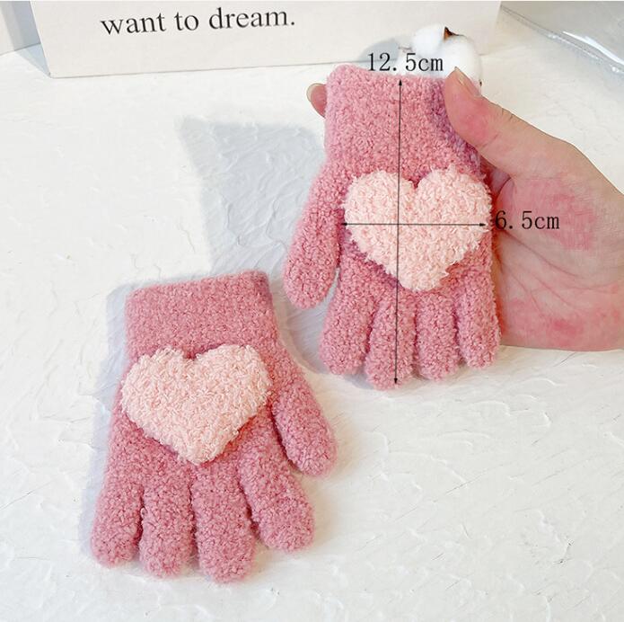 Children's Gloves Dark Pink