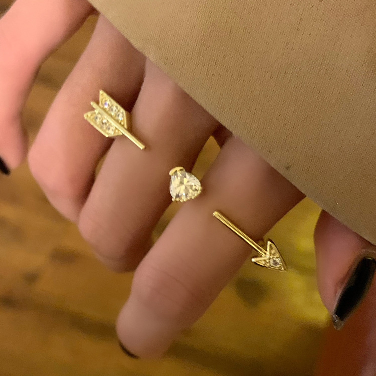 Gold Adjustable Heart Ring