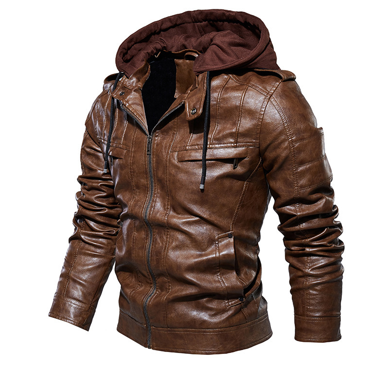 PU Washed Leather Coat 2