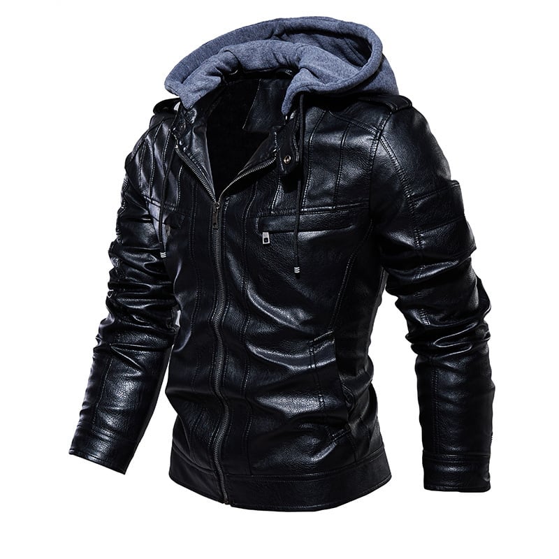 PU Washed Leather Coat 4