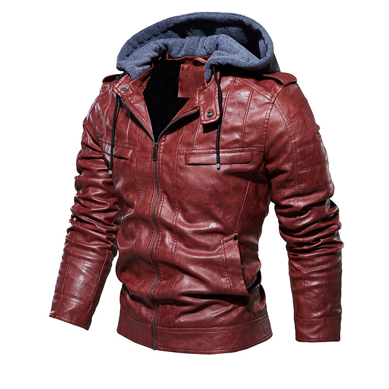 PU Washed Leather Coat 3