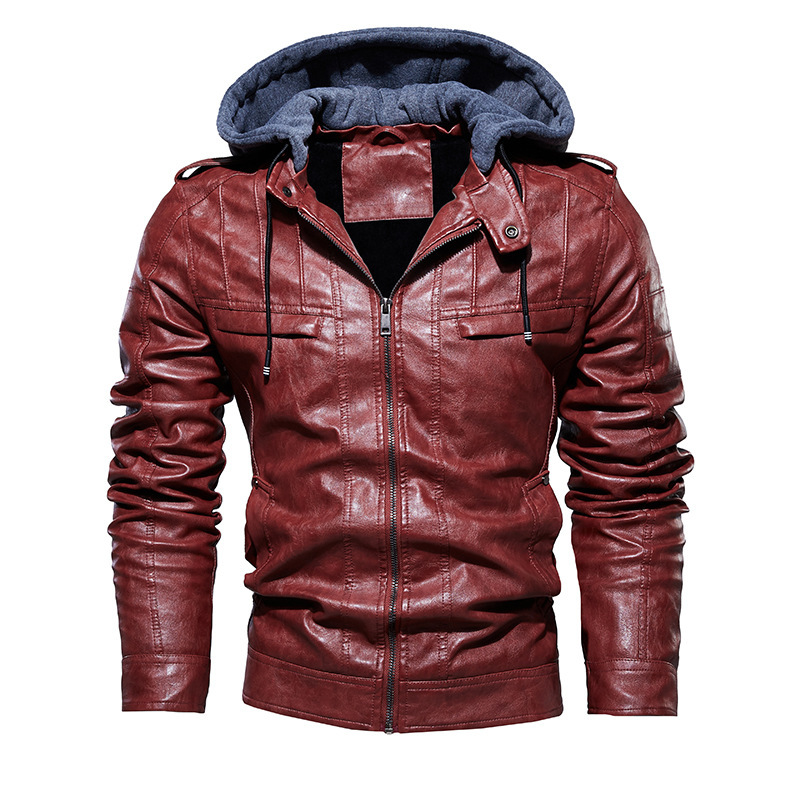 PU Washed Leather Coat 7