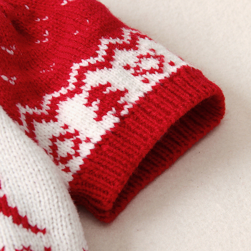 Baby Girls Sweater Christmas Elk Print Detail 3