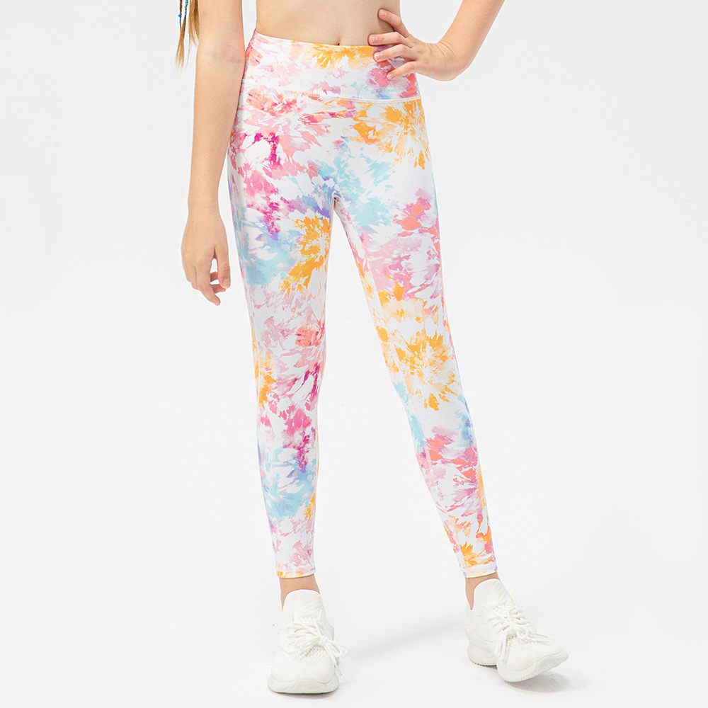 Girls' Tight Trousers Graffiti Printing Running
