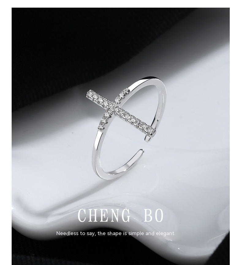 Cross Open Ring Image 5