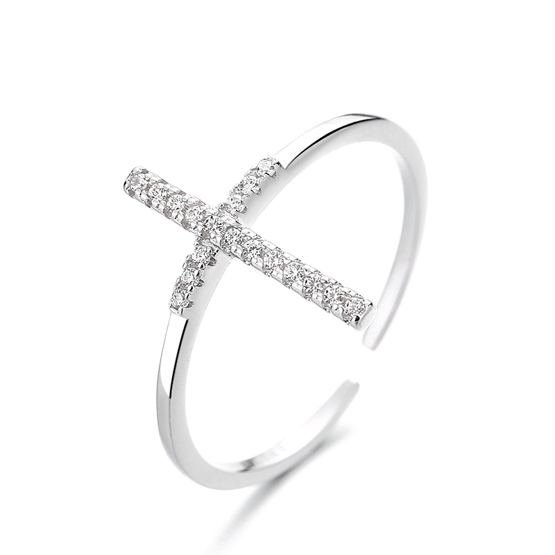 Cross Open Ring Image 7