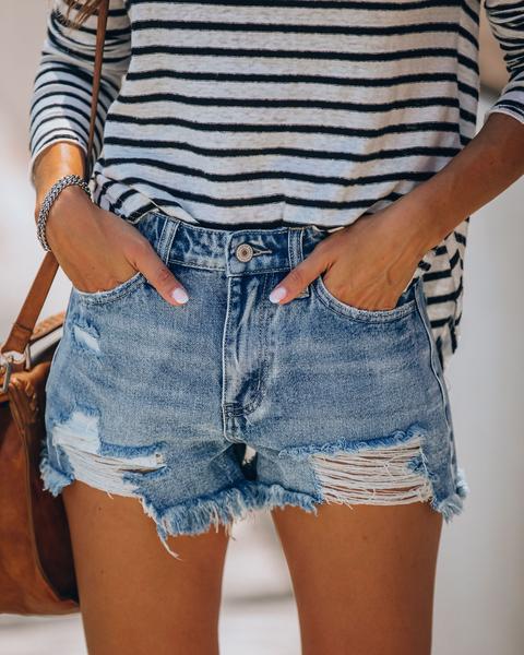 Women's Casual Stretch Jeans Shorts Image 2