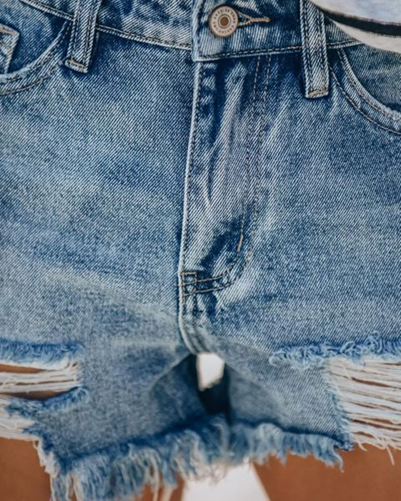 Women's Casual Stretch Jeans Shorts Image 5