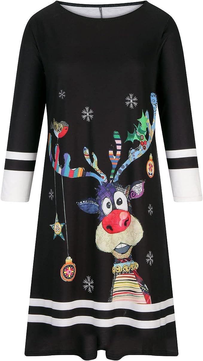 Christmas Print Dress
