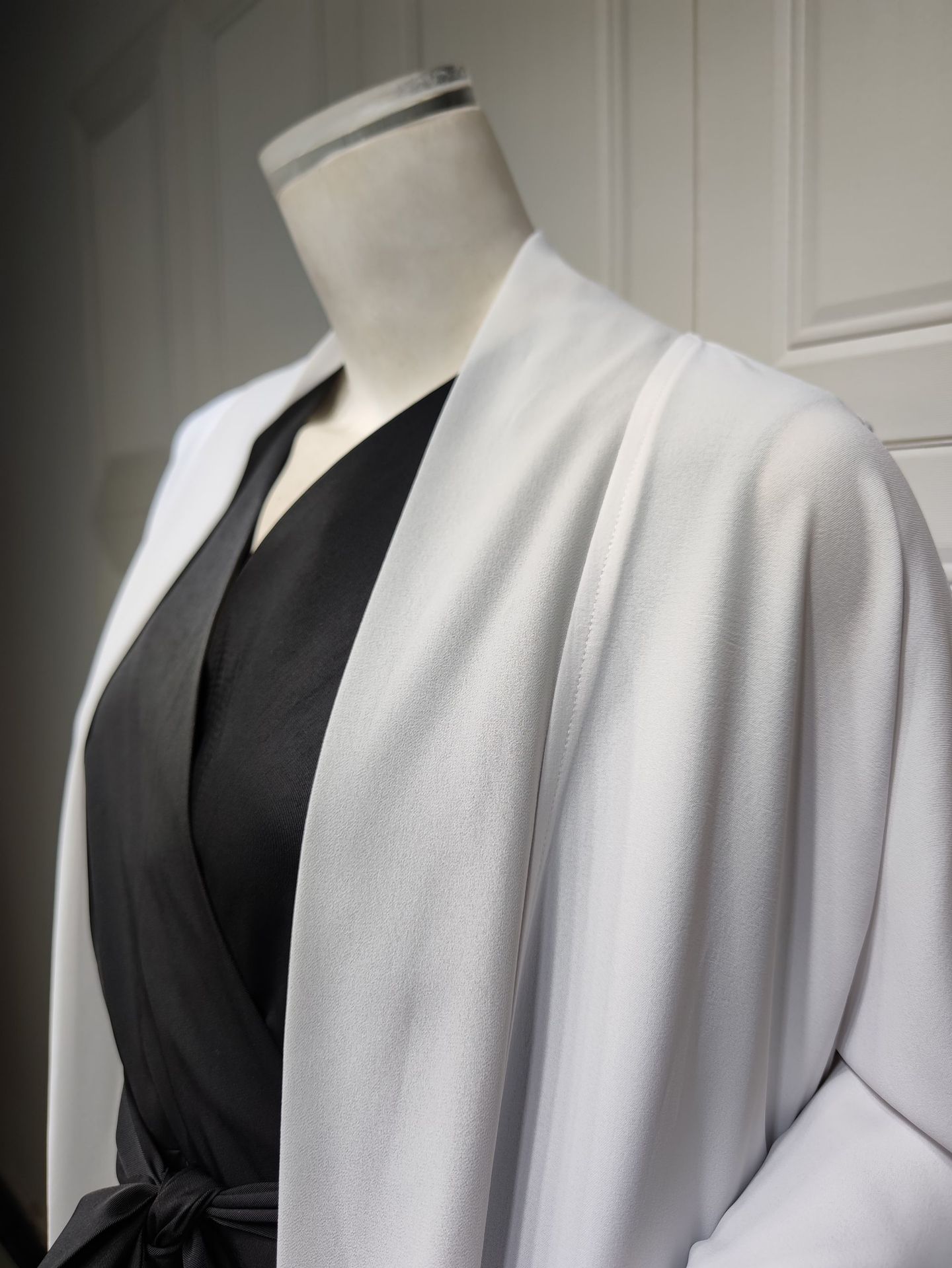 Muslim Cardigan Coat Chiffon Patchwork