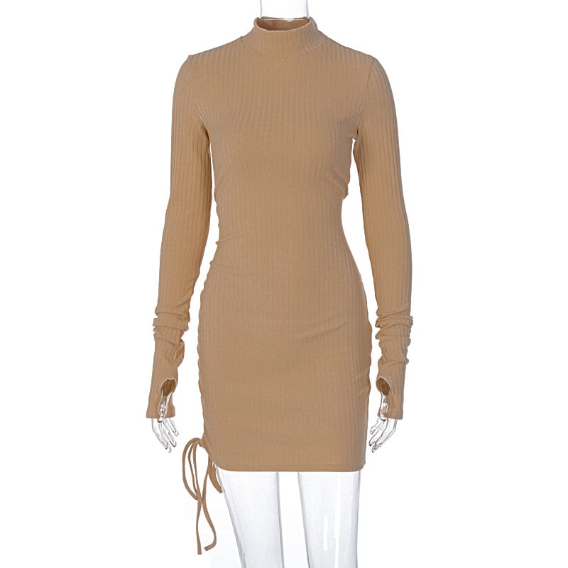 Women's Fashion Casual Turtleneck Slim Dress - Image 6