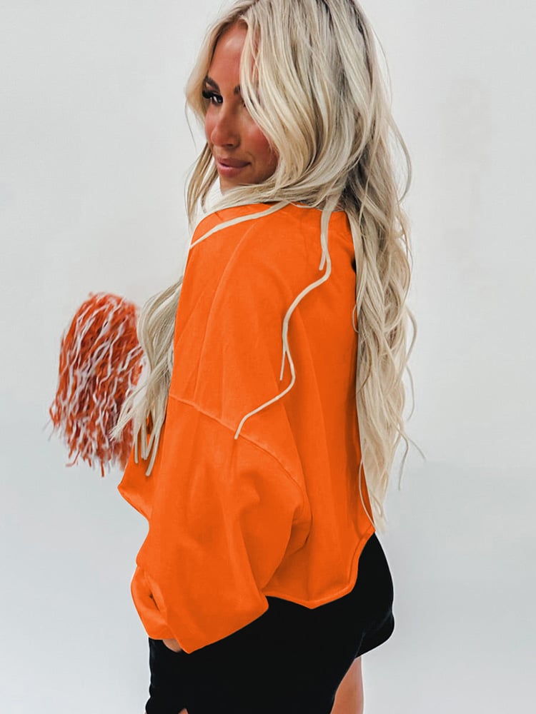 Fashion Short Long Sleeve Top in Action