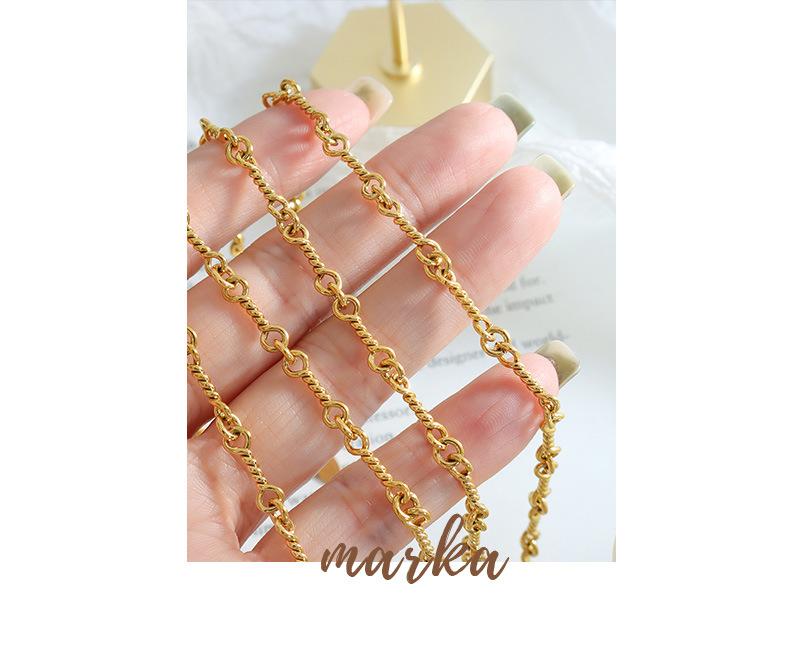 Copper Material Ring Buckle Necklace Bracelet 5