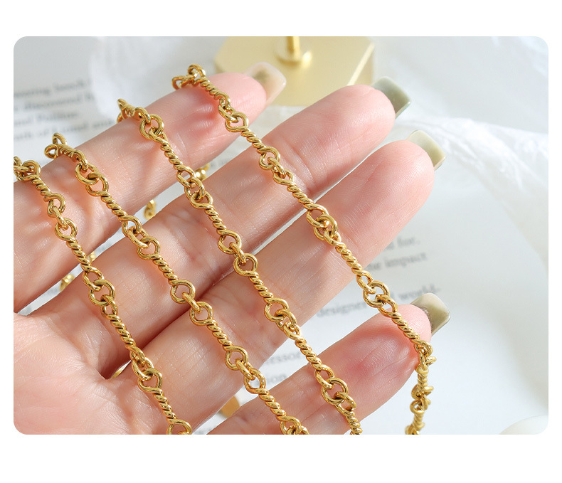 Copper Material Ring Buckle Necklace Bracelet 7