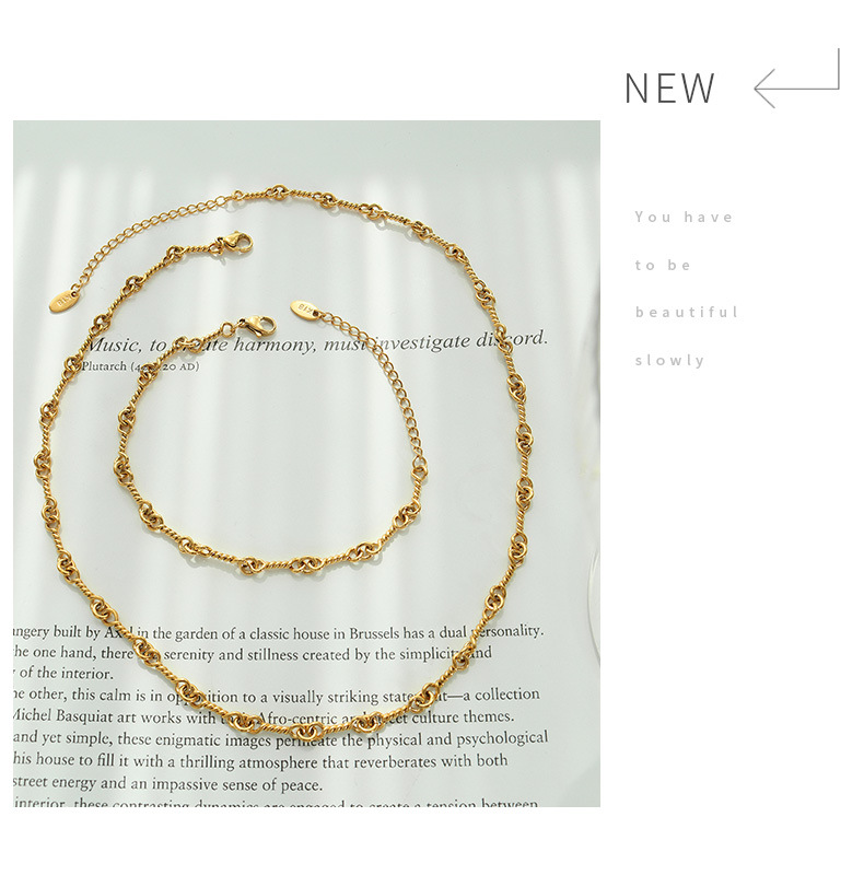 Copper Material Ring Buckle Necklace Bracelet 1