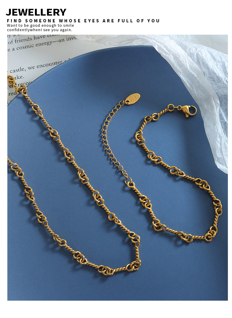 Copper Material Ring Buckle Necklace Bracelet 8