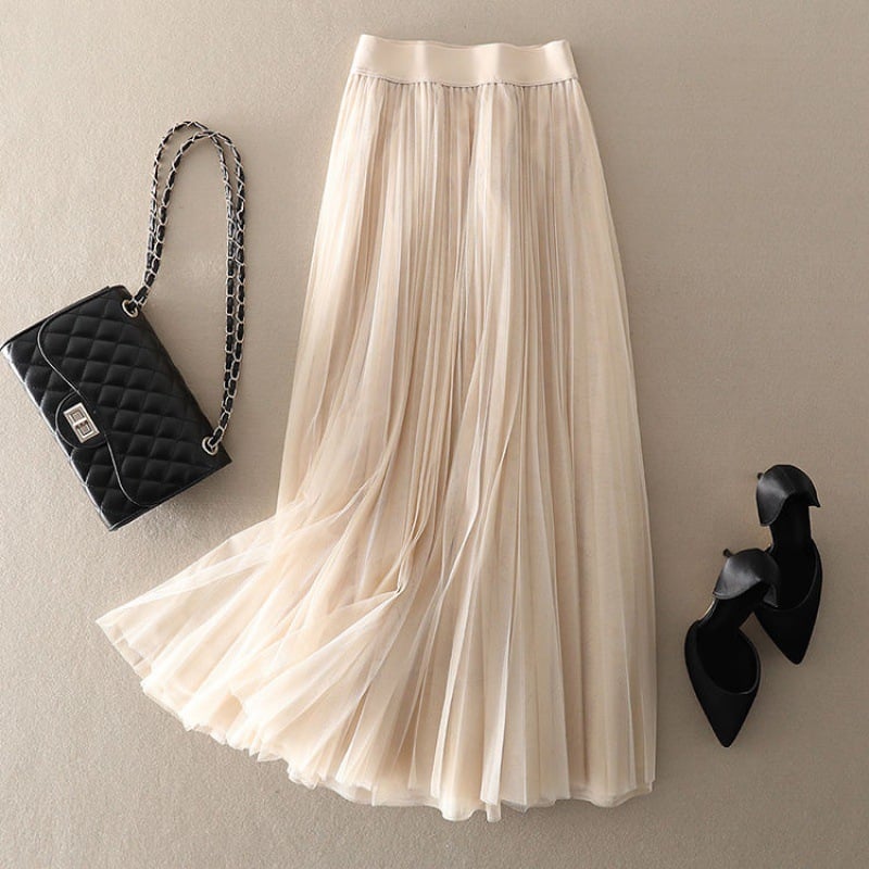 Pleated Mesh Skirt 6