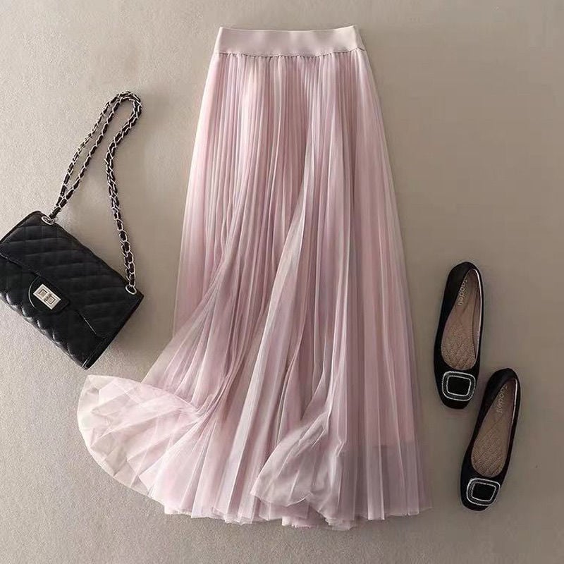 Pleated Mesh Skirt 4