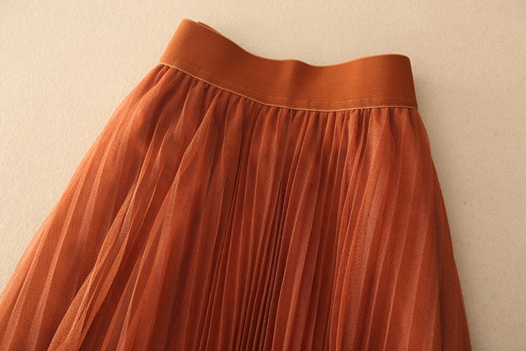 Pleated Mesh Skirt 7