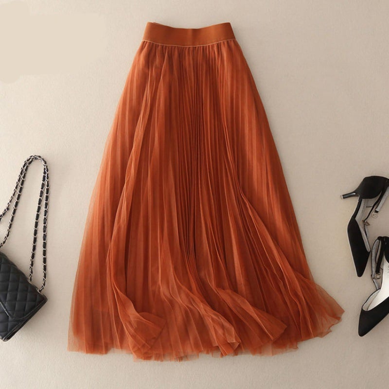Pleated Mesh Skirt 5