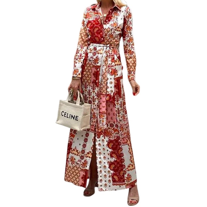 Women's Fashionable Printed Dress Image 7