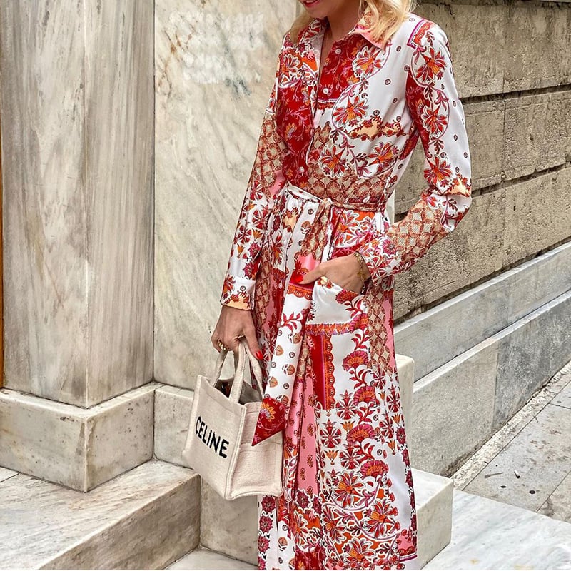 Women's Fashionable Printed Dress Image 3